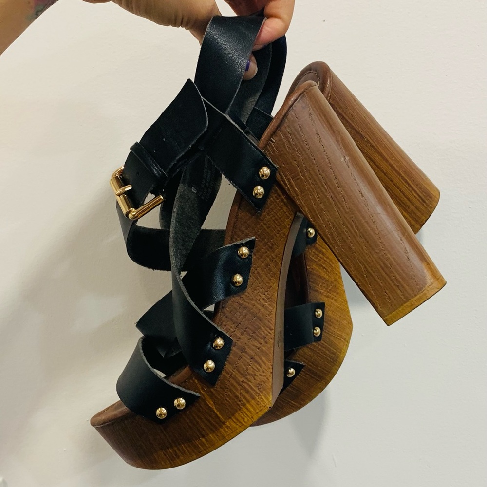 Black sandal heels NWOT size 8.5 - Picture 5 of 8